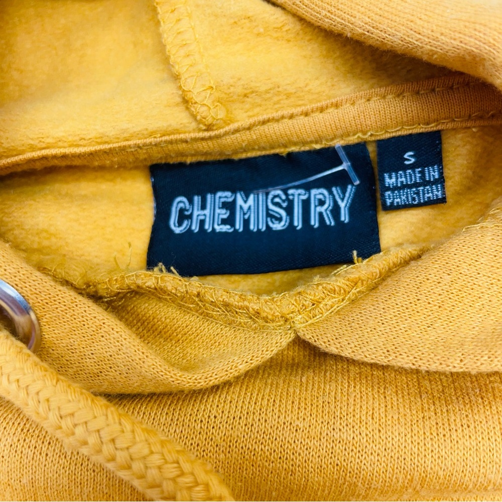 Chemistry Yellow Gold Long Sleeve Hoodie Size Small - Picture 12 of 14